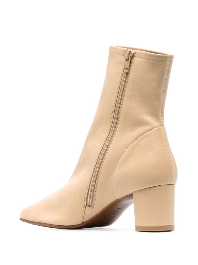 Neutral Sofia Leather Ankle Boots