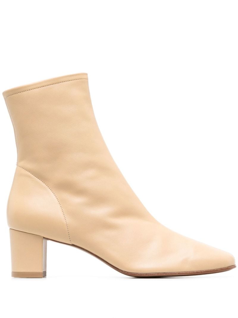 Neutral Sofia Leather Ankle Boots