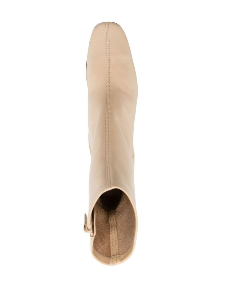 Neutral Sofia Leather Ankle Boots