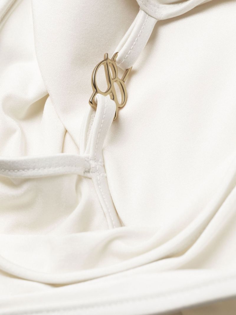 White Side Tie Swimsuit