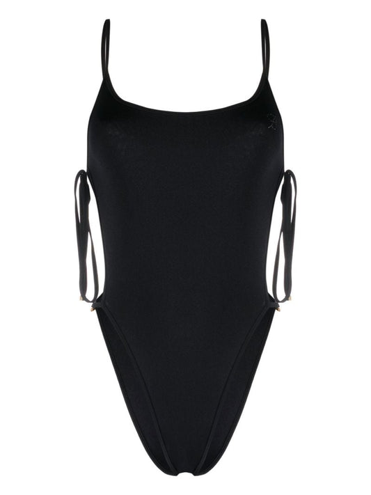 Black Side Tie Swimsuit