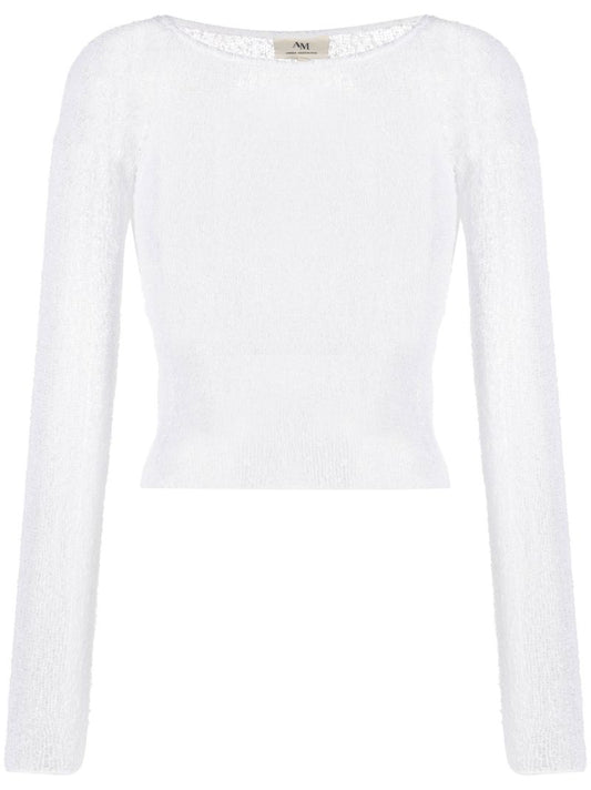 Beckie Semi-sheer Knitted Top