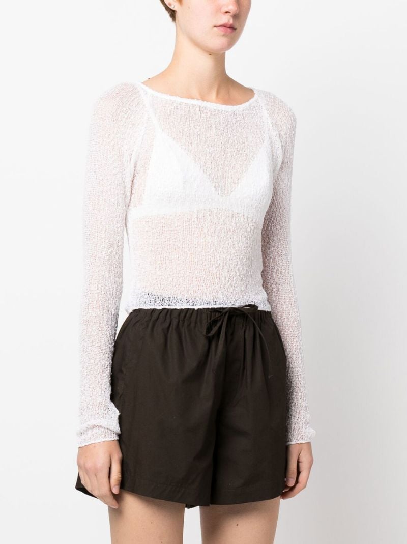 Beckie Semi-sheer Knitted Top
