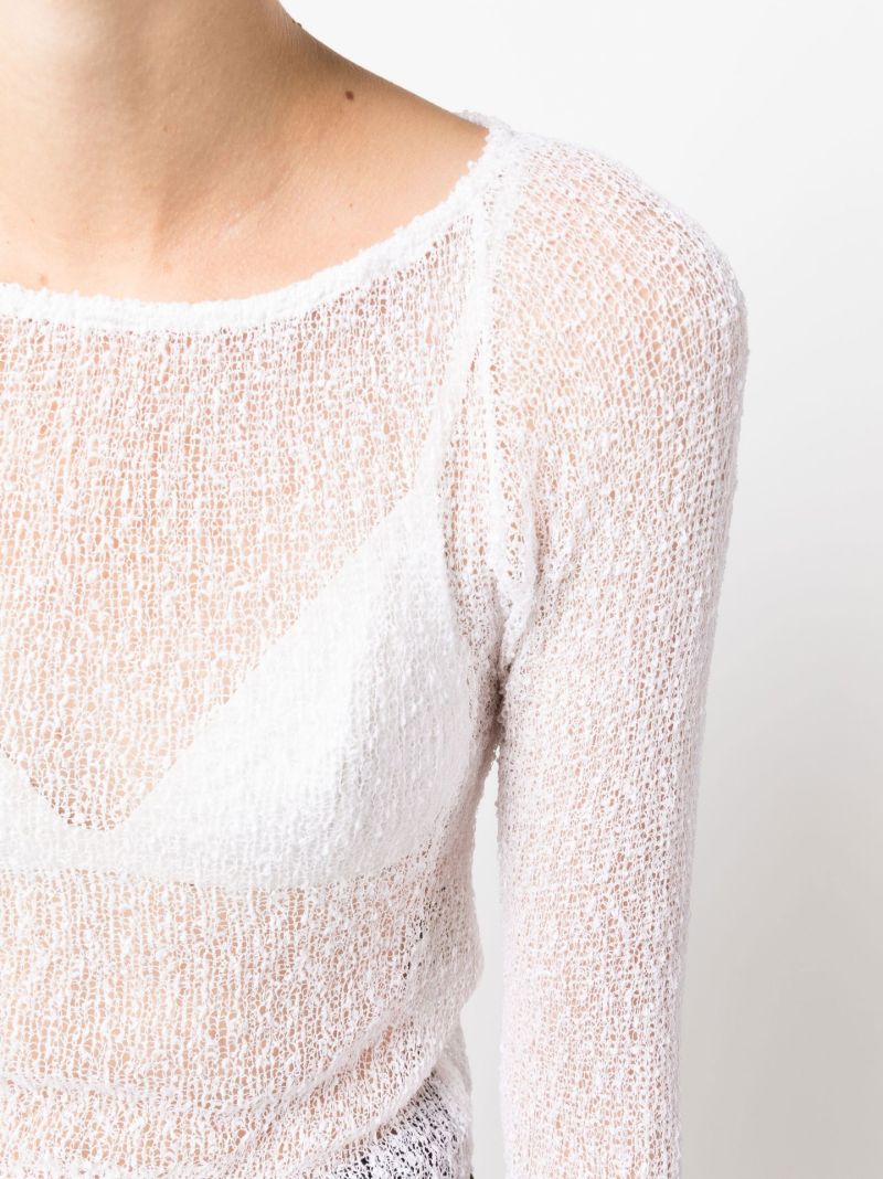 Beckie Semi-sheer Knitted Top