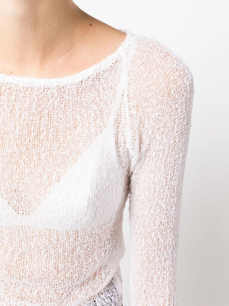 Beckie Semi-sheer Knitted Top