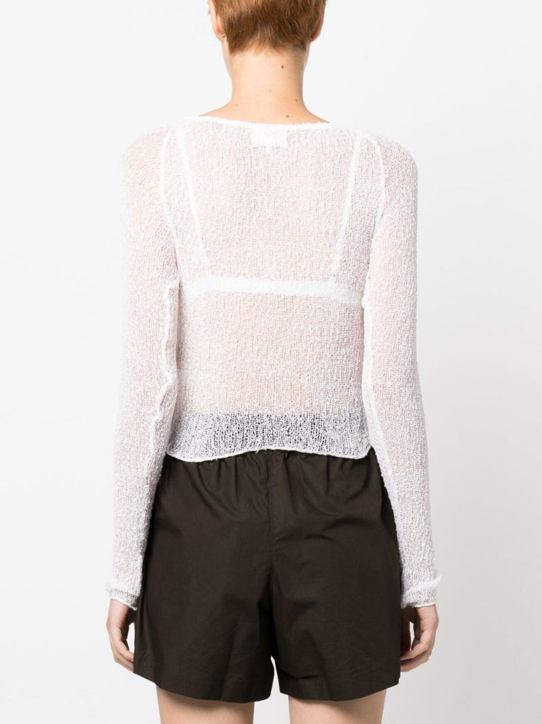 Beckie Semi-sheer Knitted Top