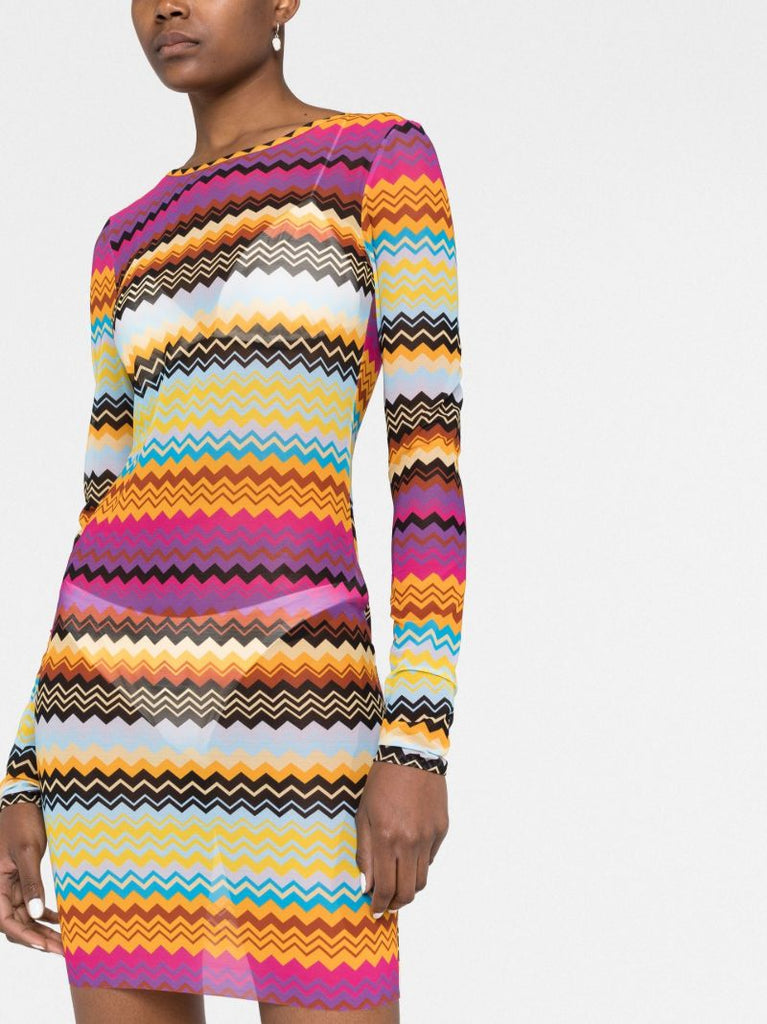 Yellow Zigzag Beach Dress