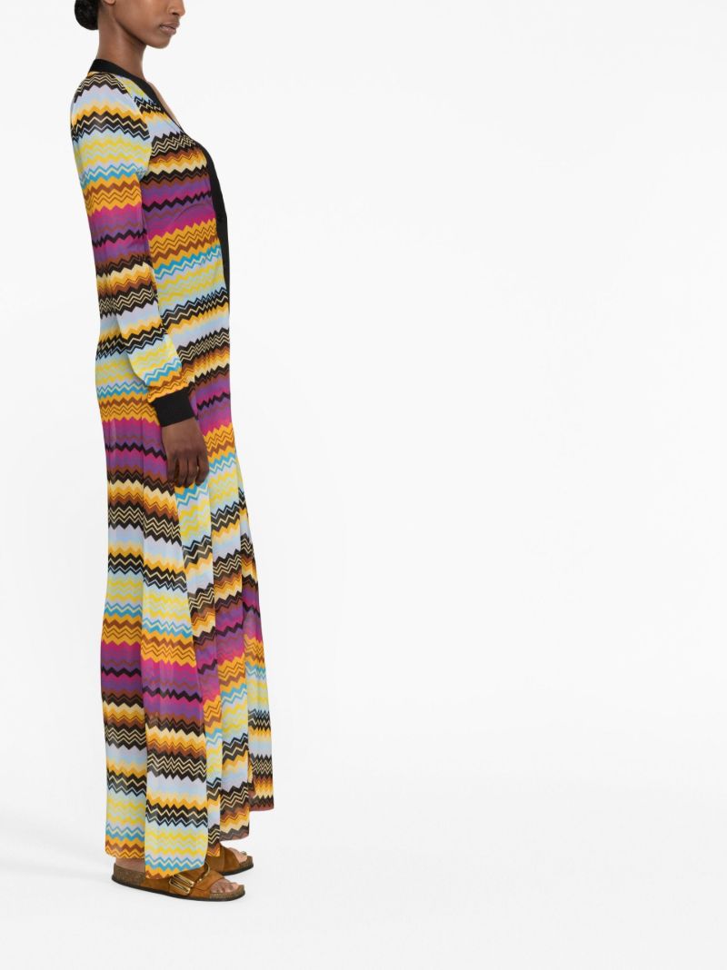 Orange Zigzag Stripe Maxi Dress