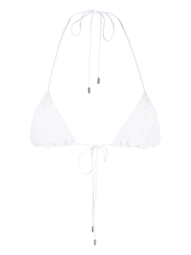 White Lena Triangle Bikini Top