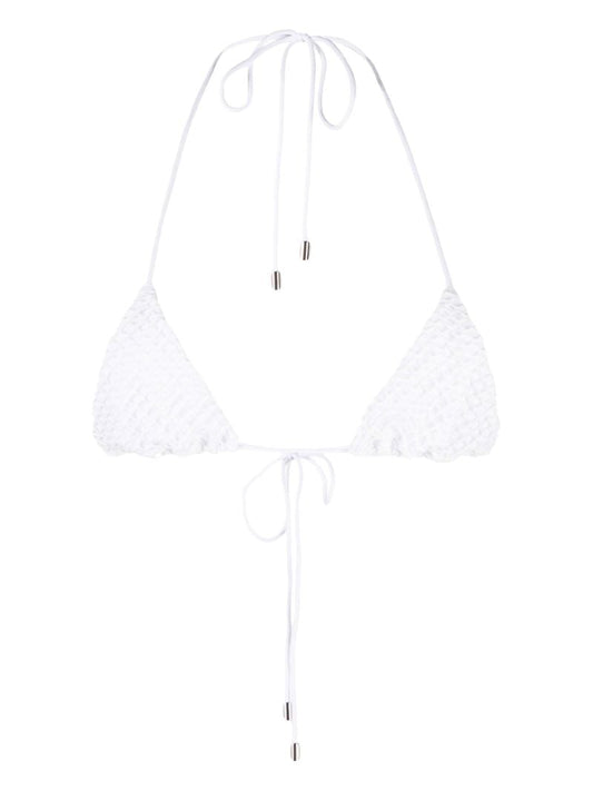 White Lena Triangle Bikini Top