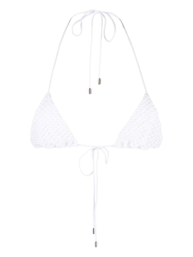 White Lena Triangle Bikini Top