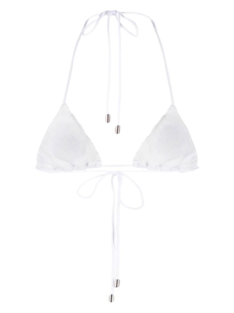 White Lena Triangle Bikini Top