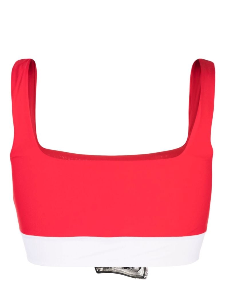Red Belted Bikini Top