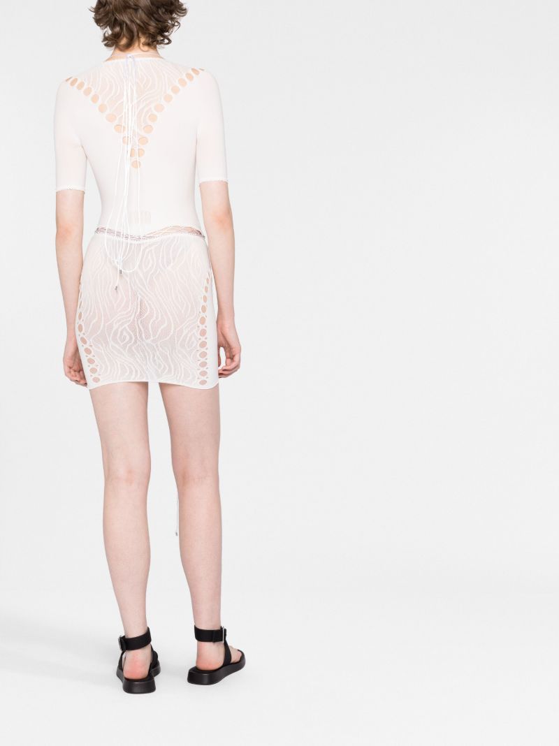 White Dolly Cut-out Mini Dress