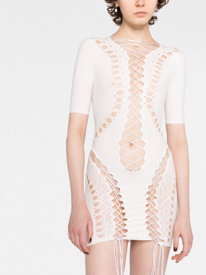White Dolly Cut-out Mini Dress