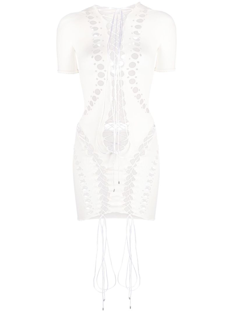 White Dolly Cut-out Mini Dress