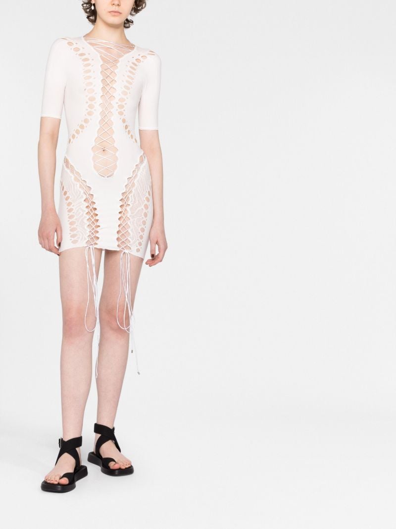 White Dolly Cut-out Mini Dress