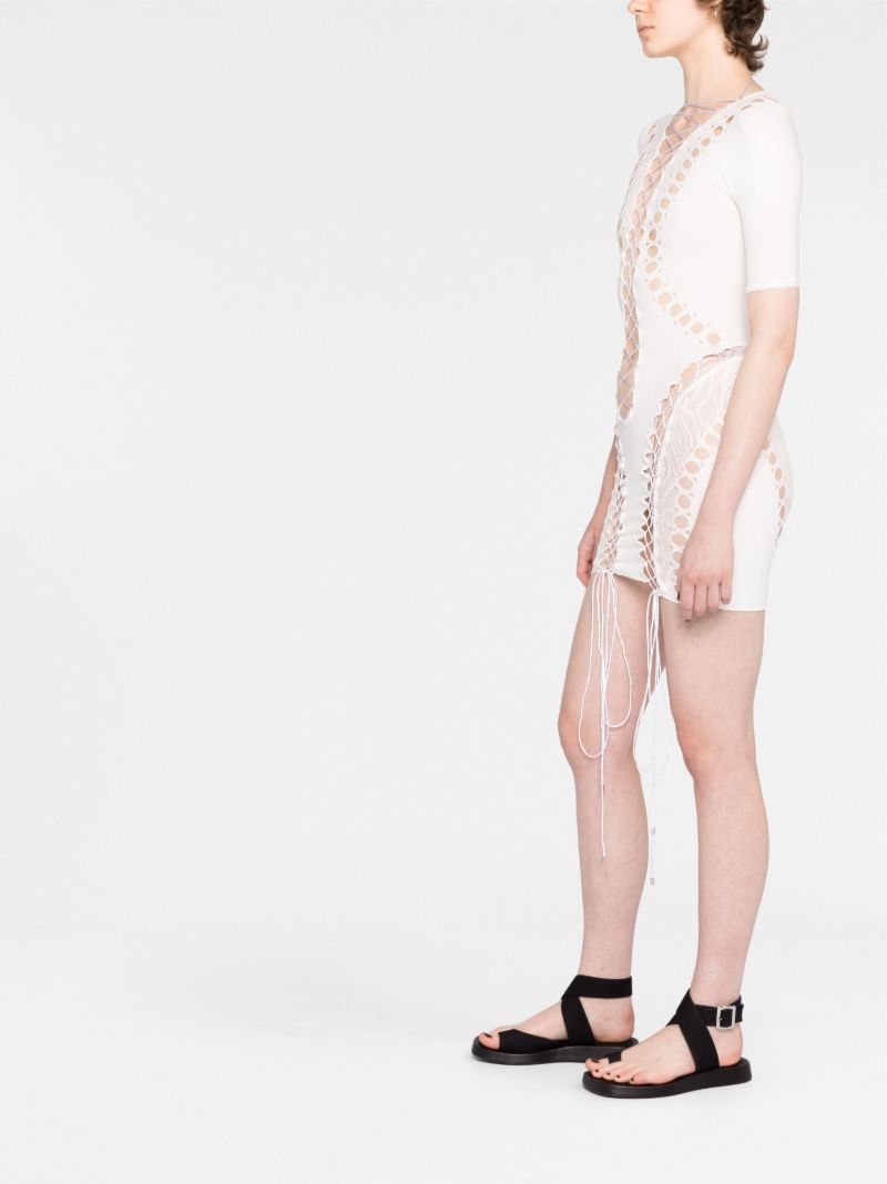 White Dolly Cut-out Mini Dress