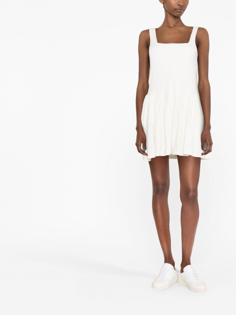 White Molla Pleated Mini Dress