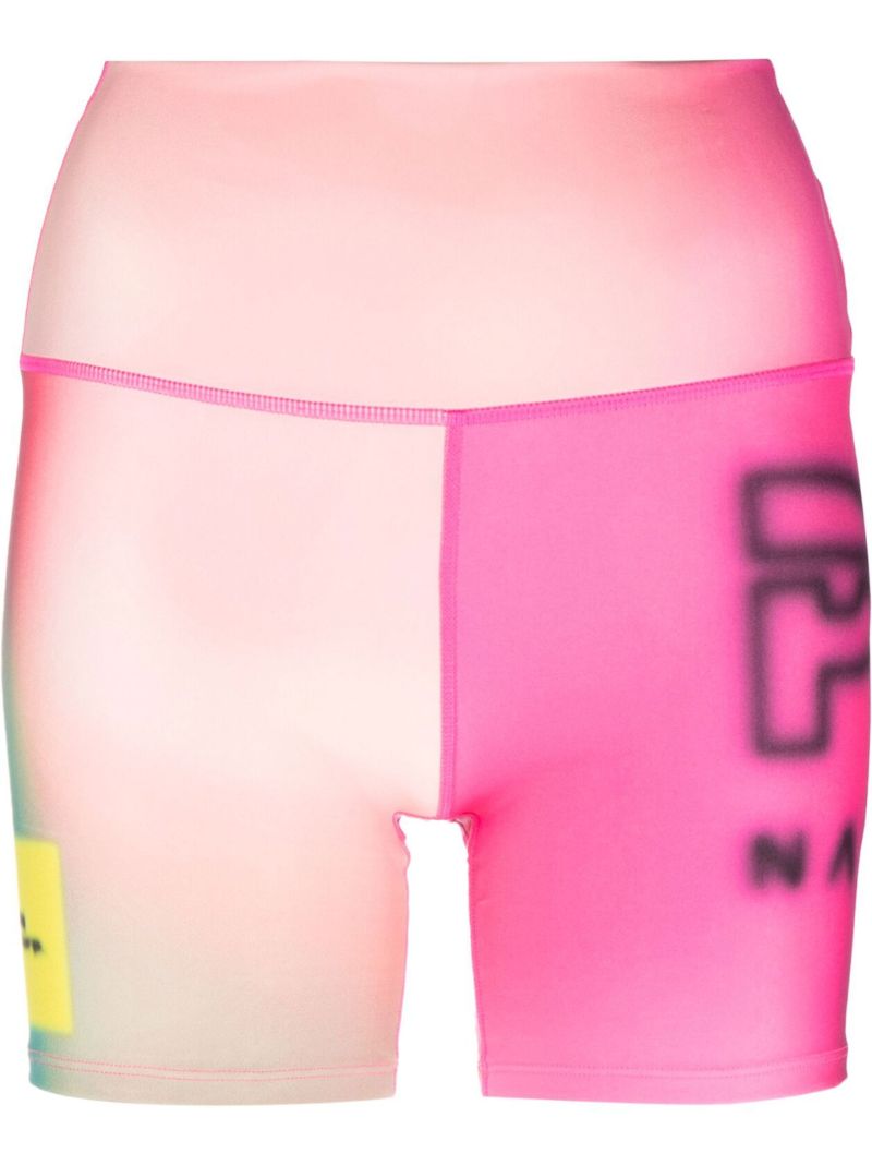 Pink Immersion Biker Shorts