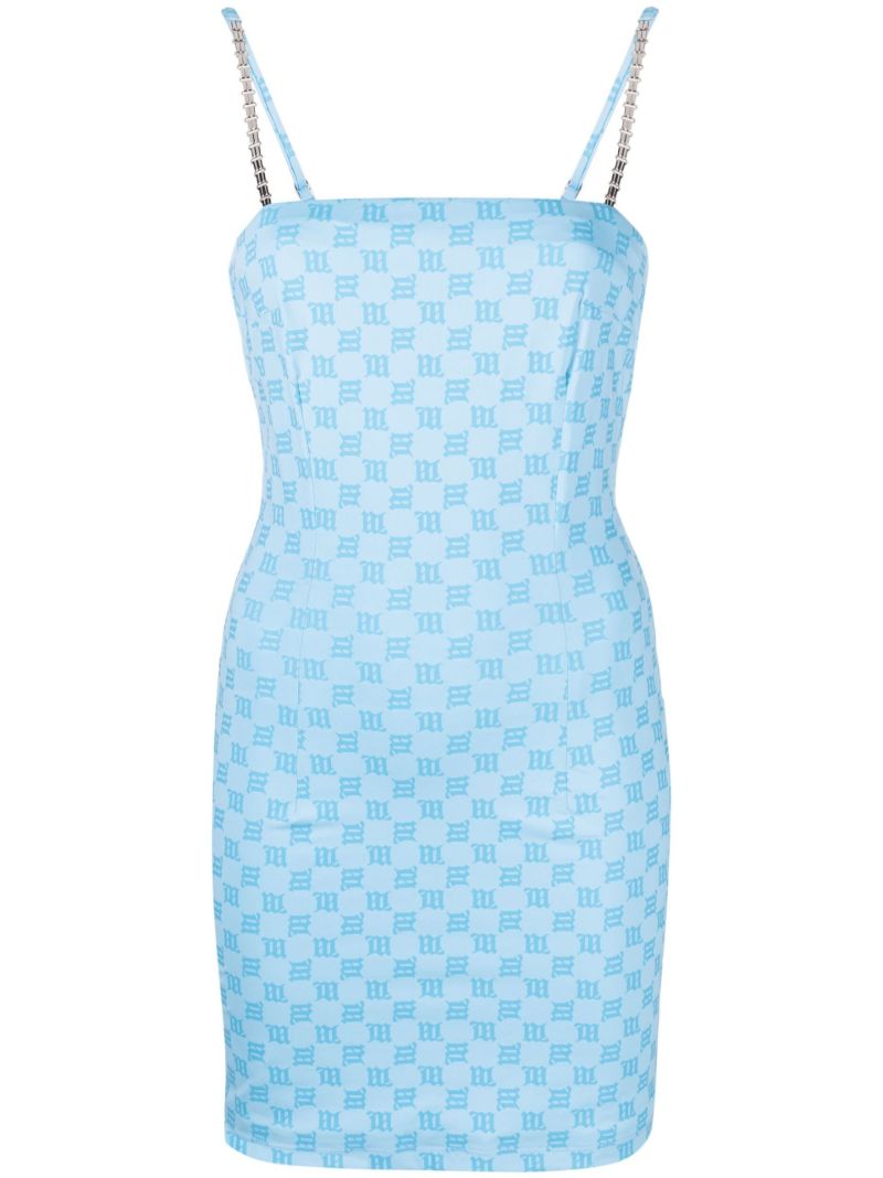 Blue Monogram Mini Dress