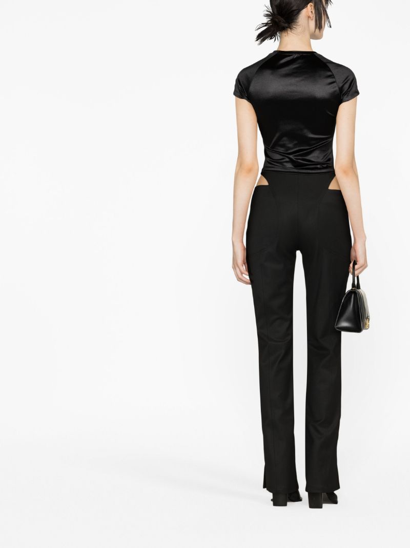 Black Cut-out Trousers