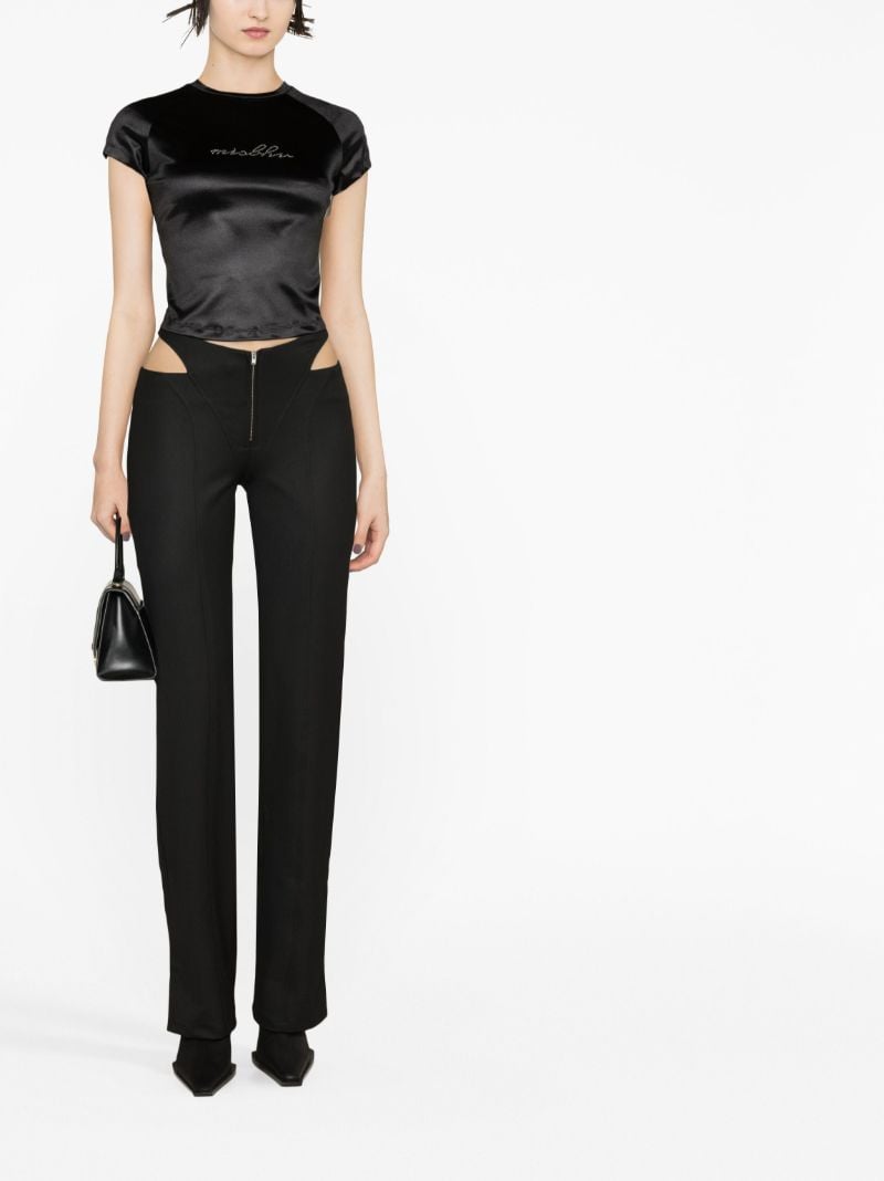 Black Cut-out Trousers