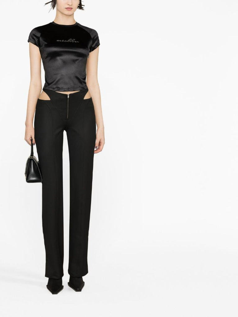 Black Cut-out Trousers