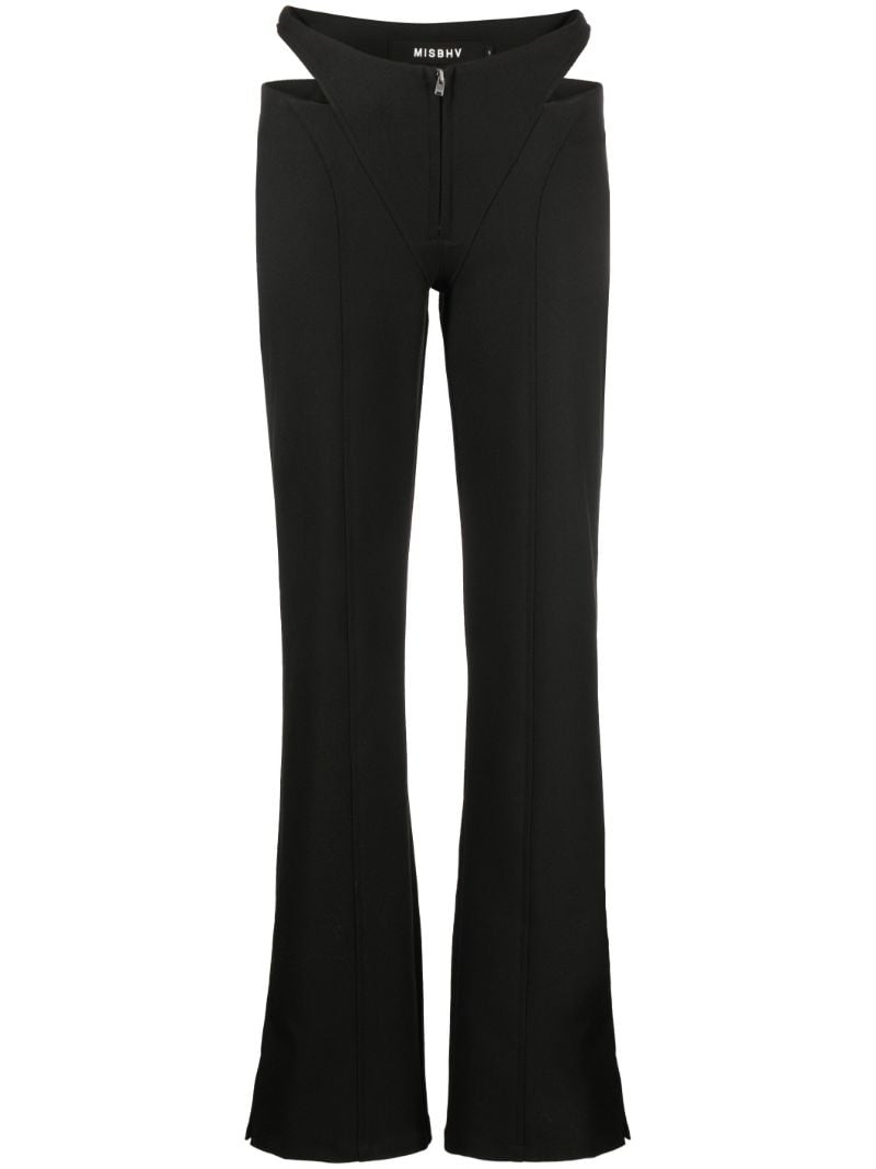Black Cut-out Trousers