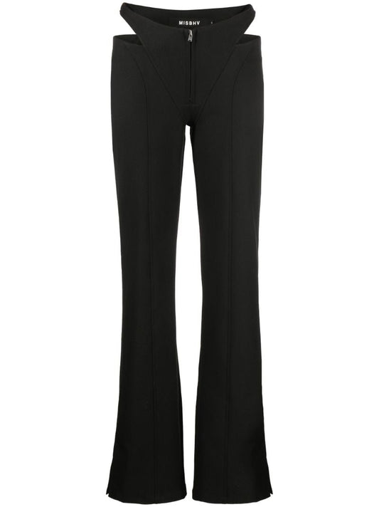Black Cut-out Trousers