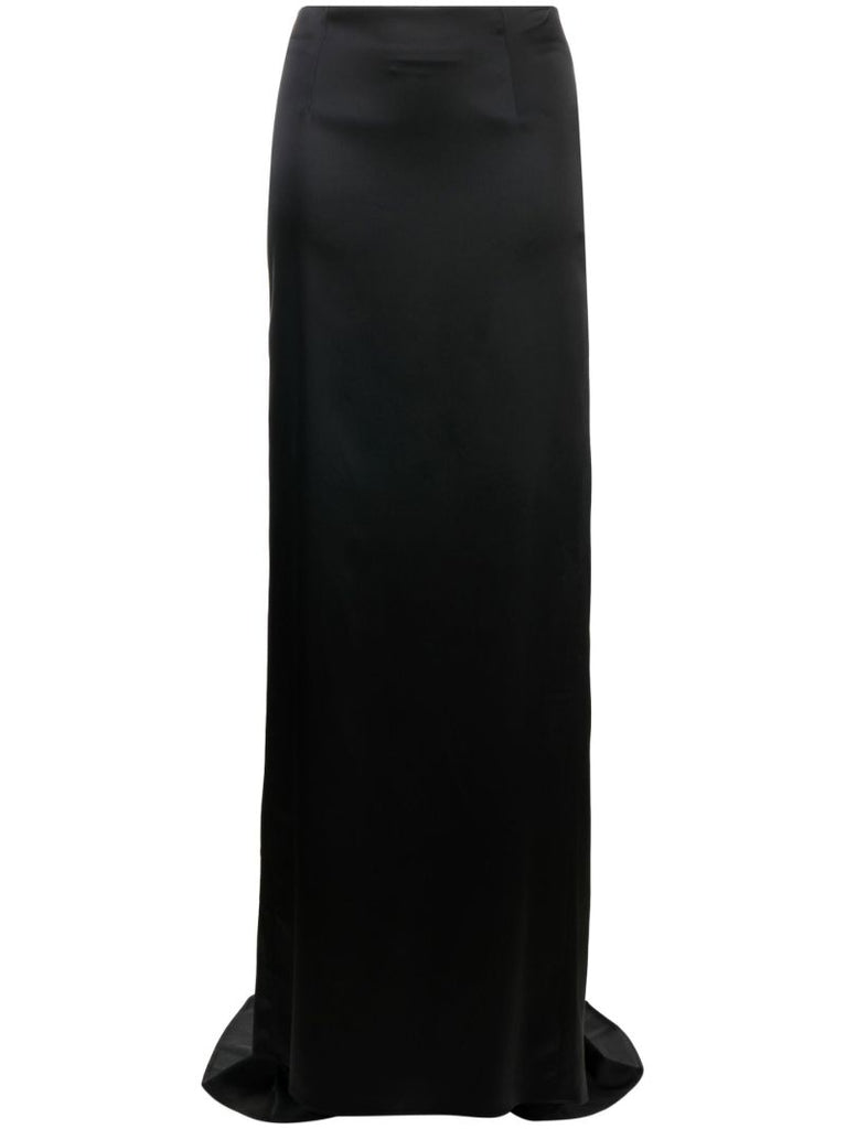 Black High Waist Maxi Skirt