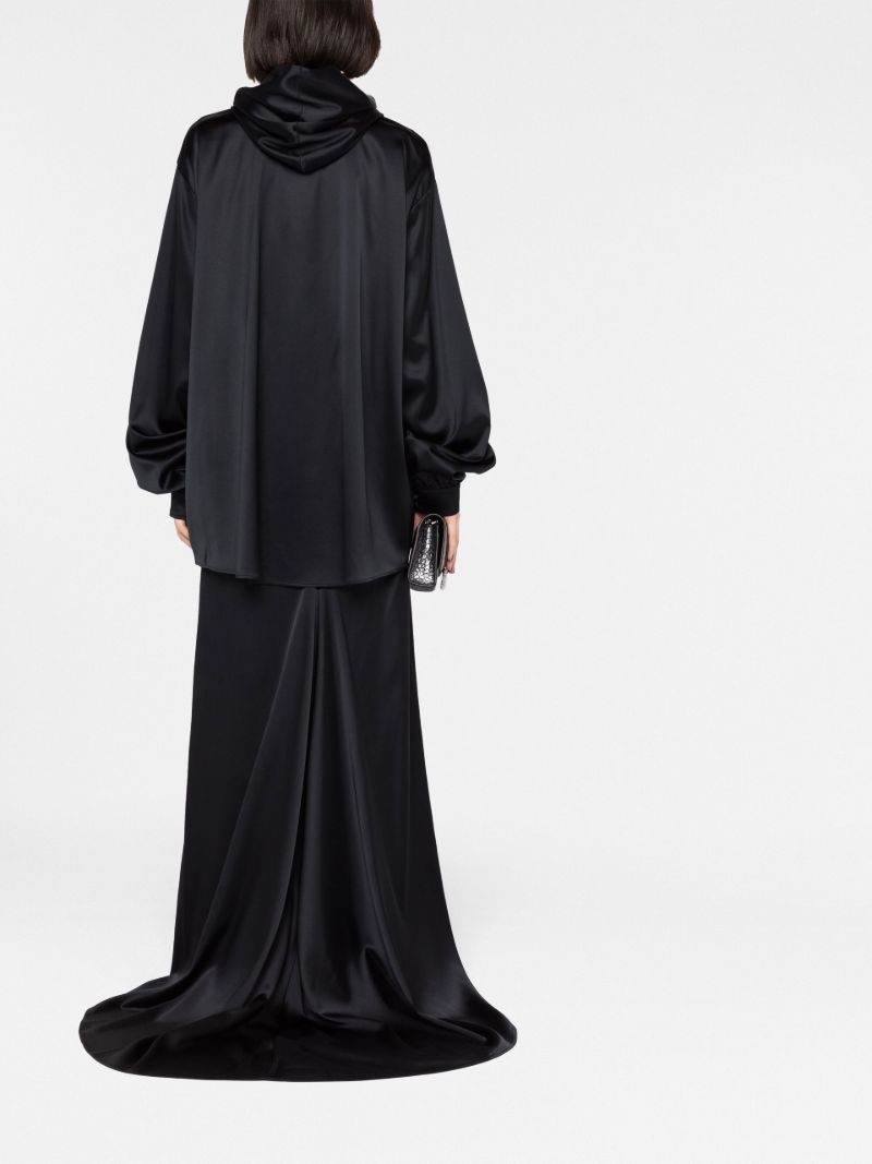 Black High Waist Maxi Skirt