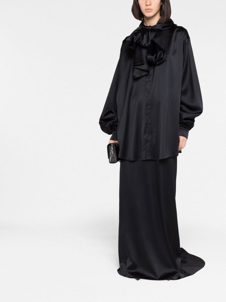 Black High Waist Maxi Skirt