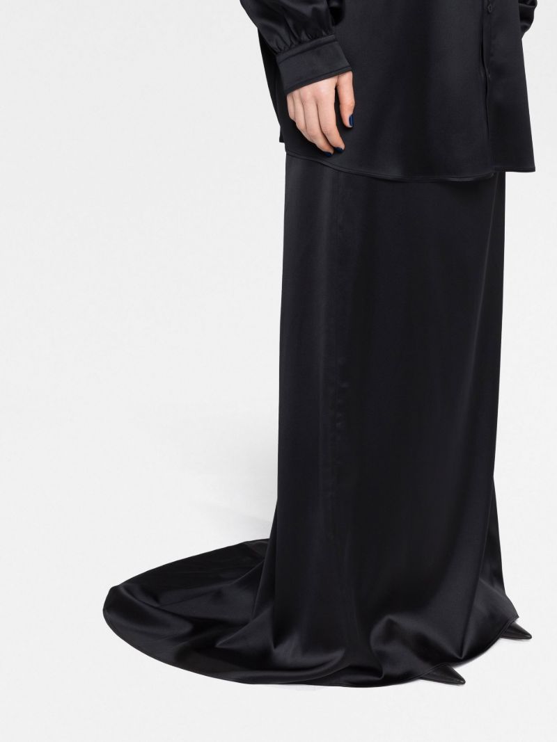 Black High Waist Maxi Skirt