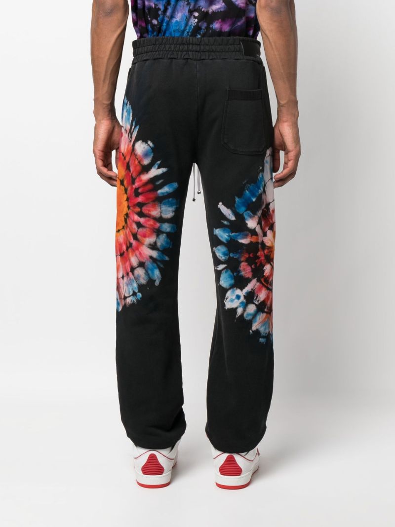 Black Tie-dye Print Track Pants