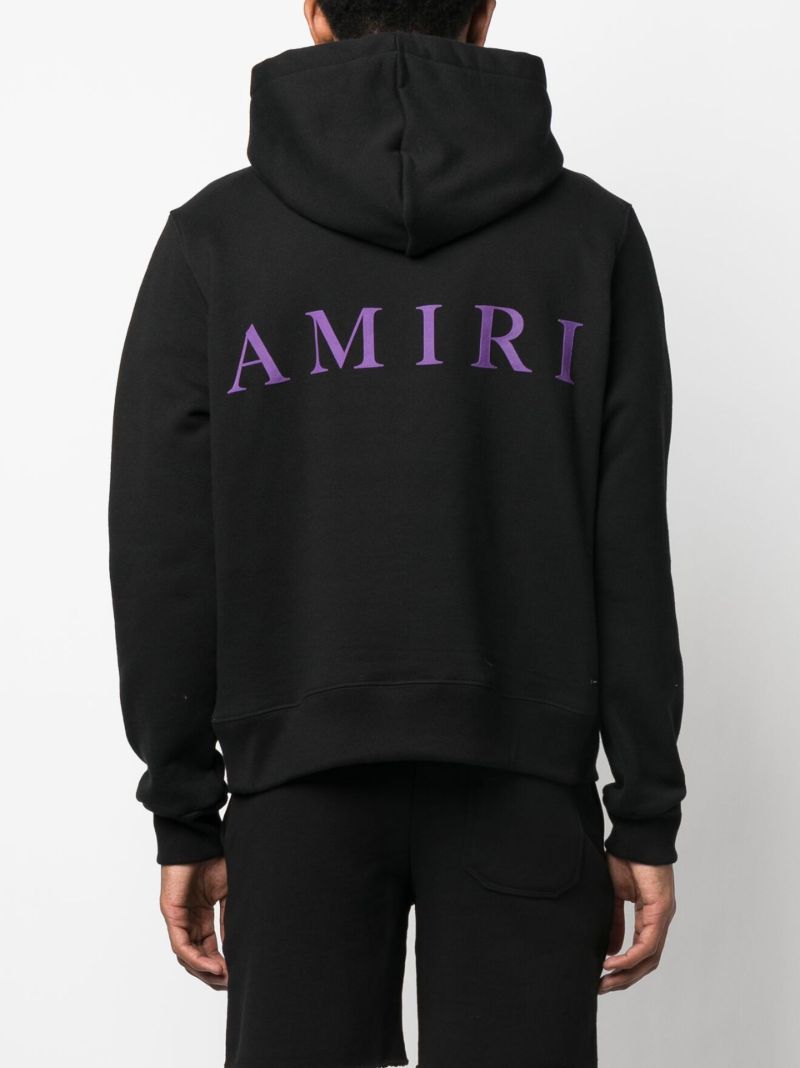 Black Logo Print Hoodie