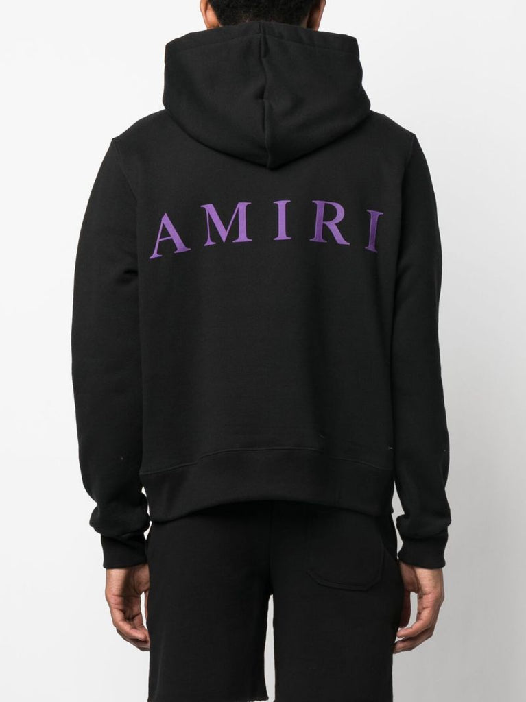 Black Logo Print Hoodie