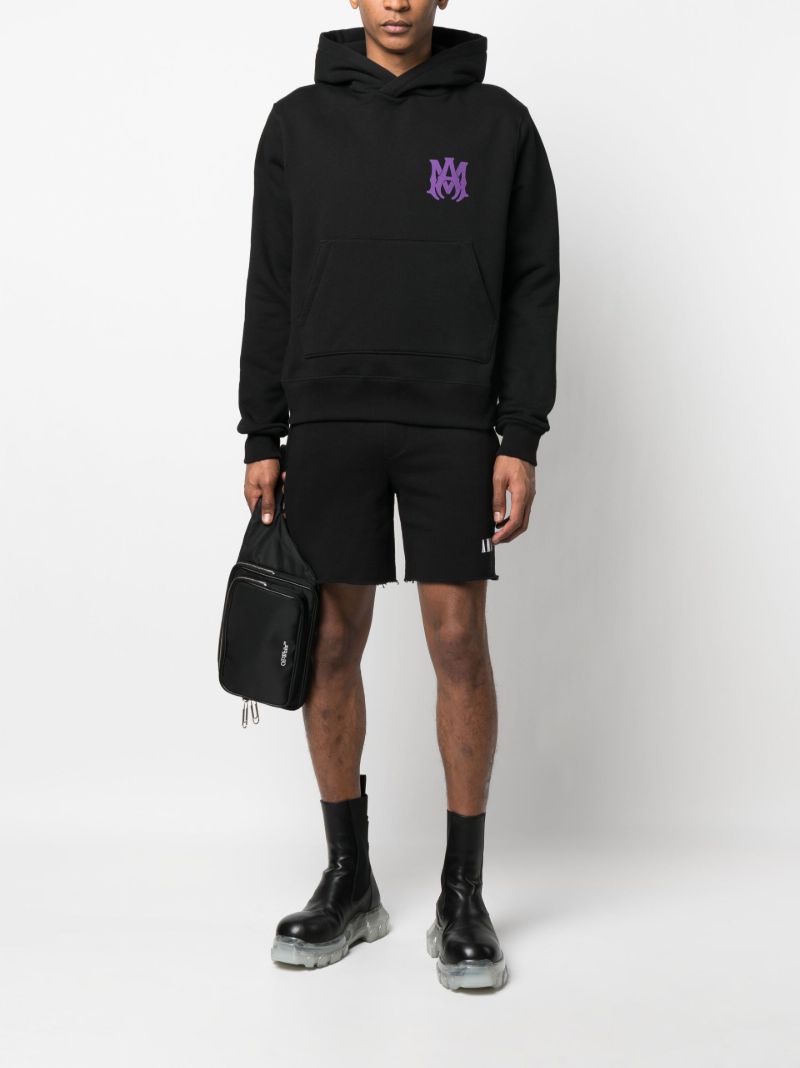 Black Logo Print Hoodie