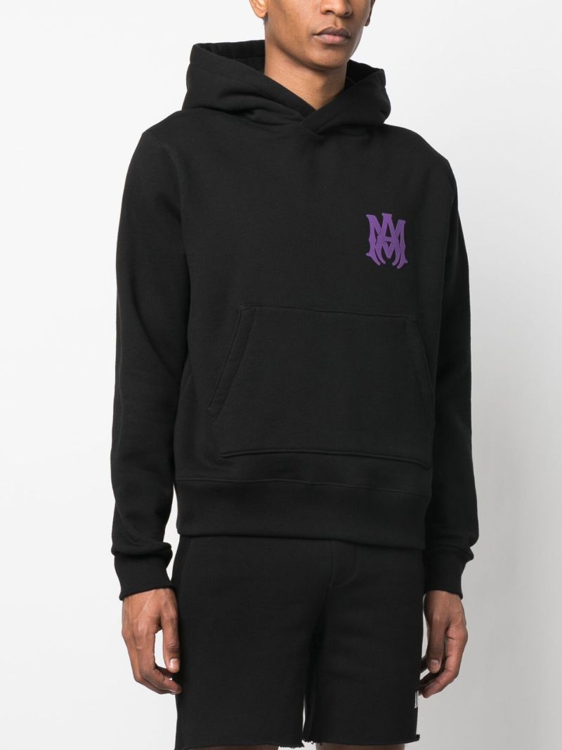 Black Logo Print Hoodie