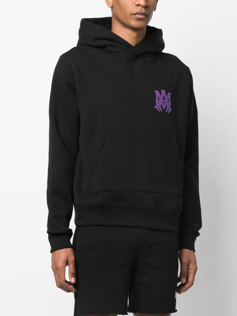 Black Logo Print Hoodie
