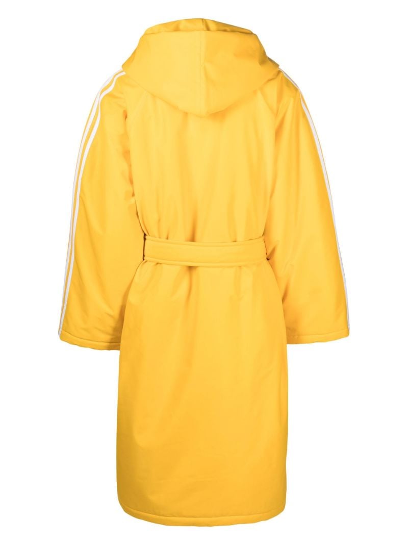 X Adidas Yellow Logo Belted Coat