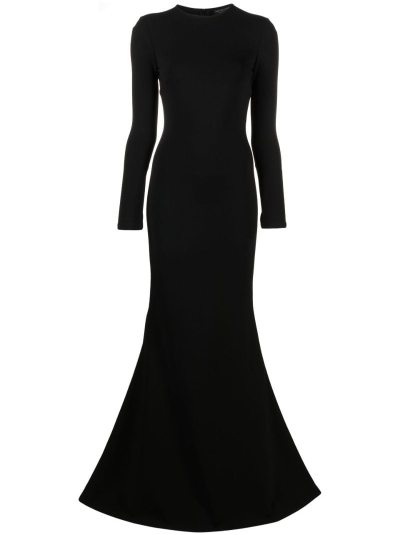 Black Long-sleeved Maxi Dress