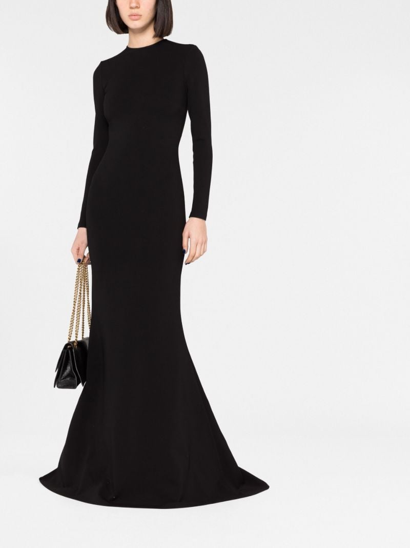 Black Long-sleeved Maxi Dress