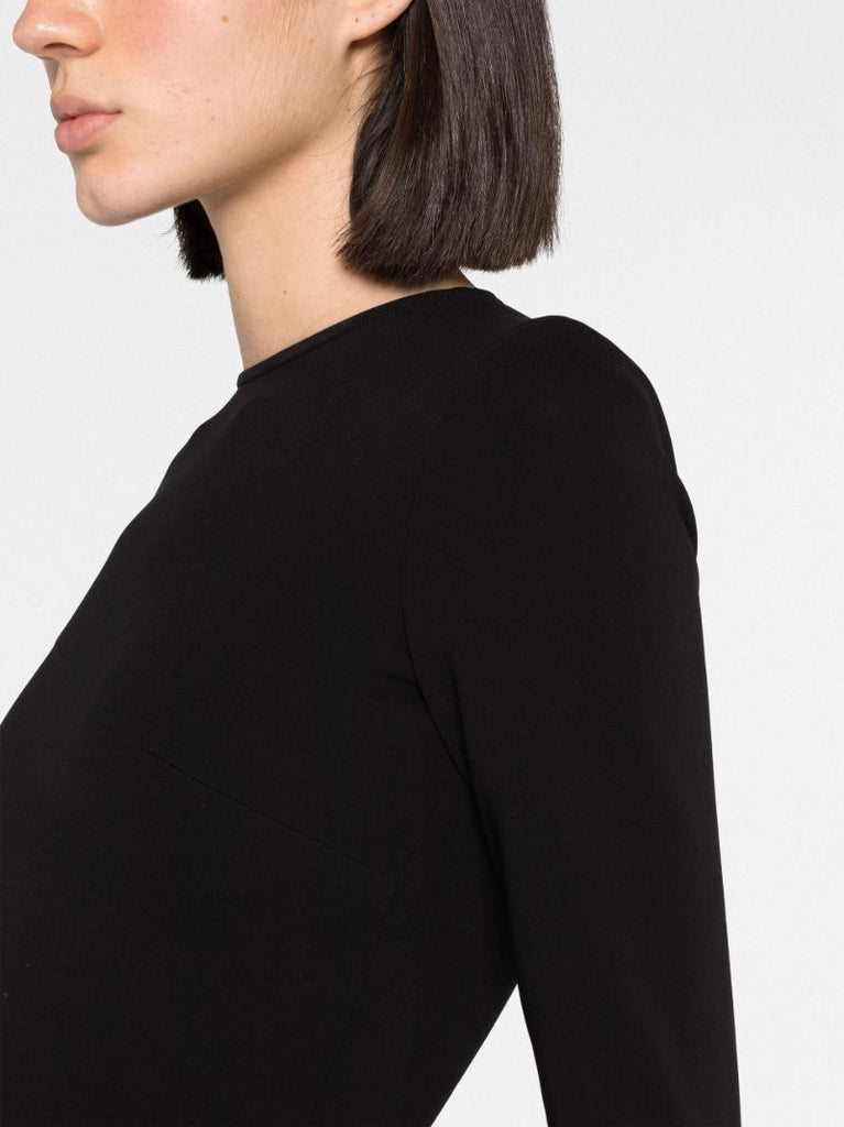 Black Long-sleeved Maxi Dress