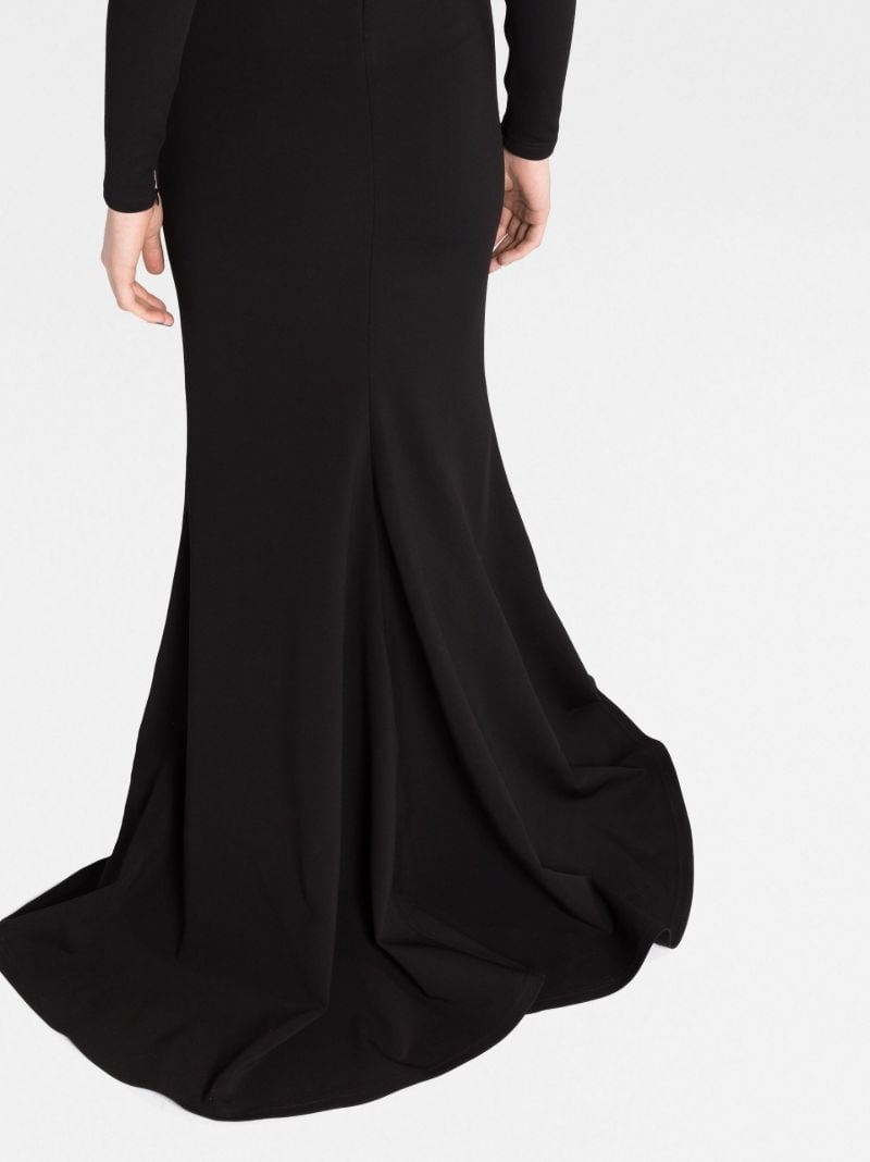 Black Long-sleeved Maxi Dress