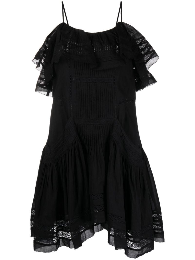 Black Moly Broderie Anglaise Mini Dress
