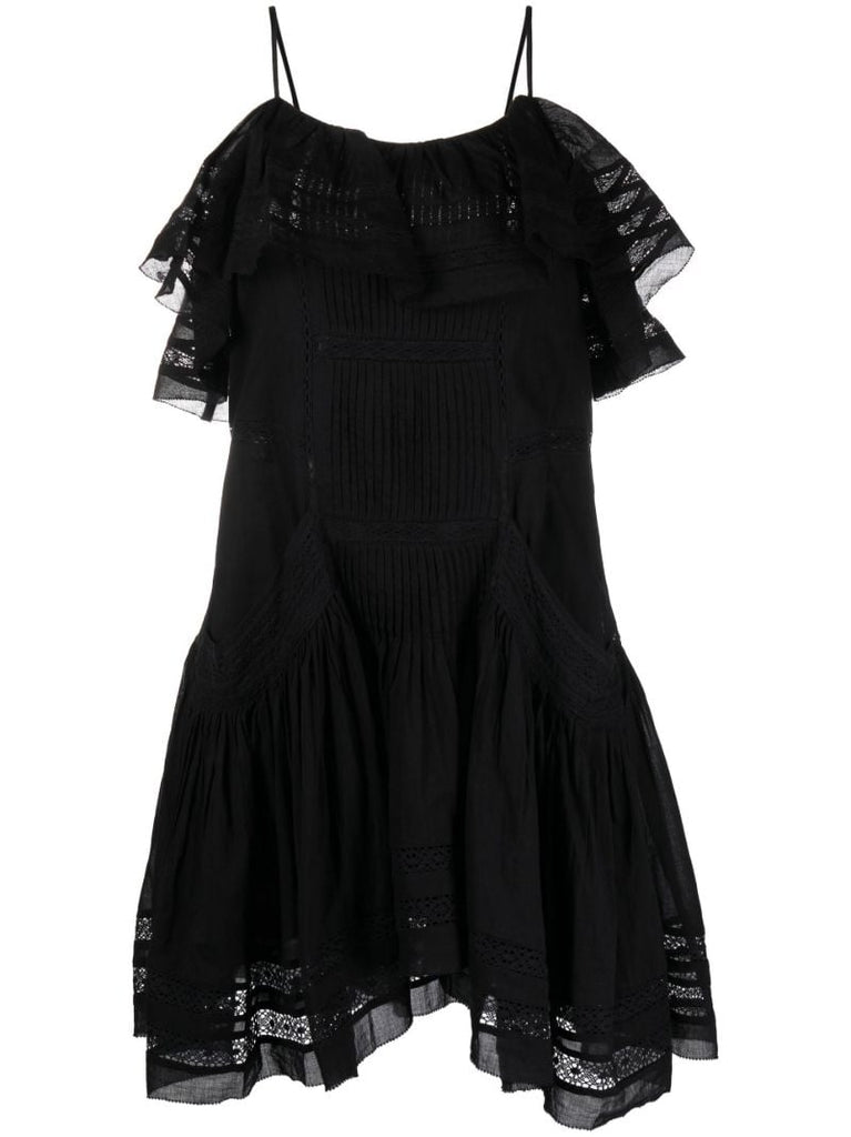 Black Moly Broderie Anglaise Mini Dress