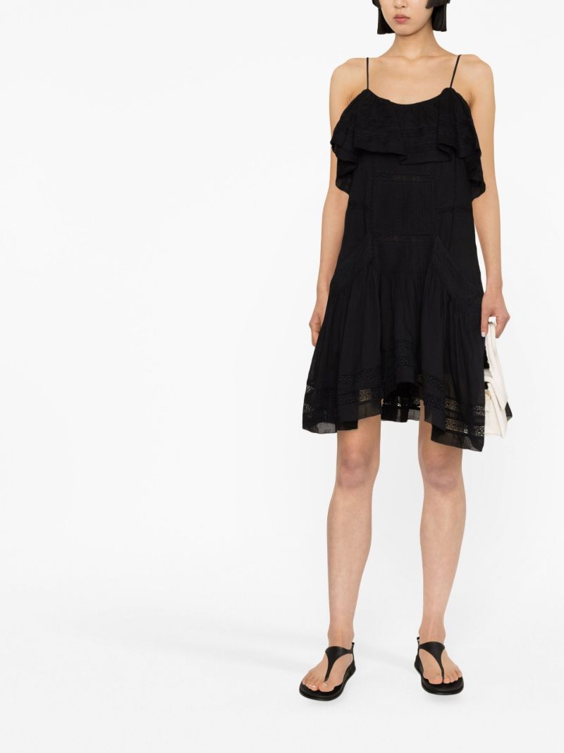 Black Moly Broderie Anglaise Mini Dress