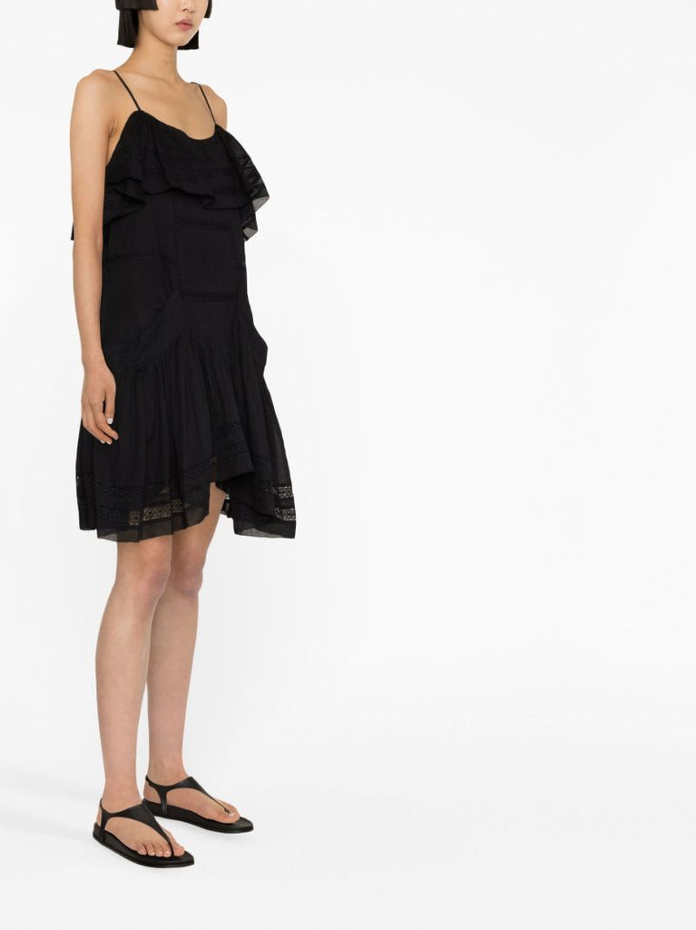 Black Moly Broderie Anglaise Mini Dress