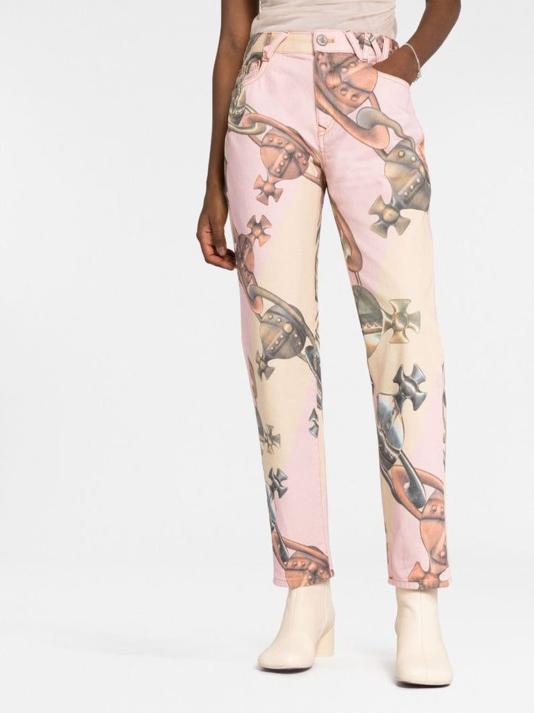 Pink Harris Orb Print Jeans
